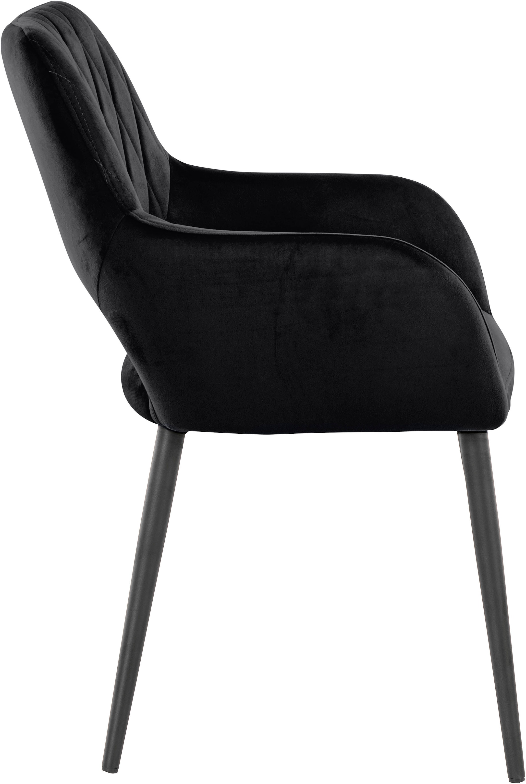 Leonique Esszimmerstuhl »Franca« (Set) 2 Stk.Sitz in Samtvelours, Rückenlehne mit Rautensteppung, Sitzhöhe 48 cm