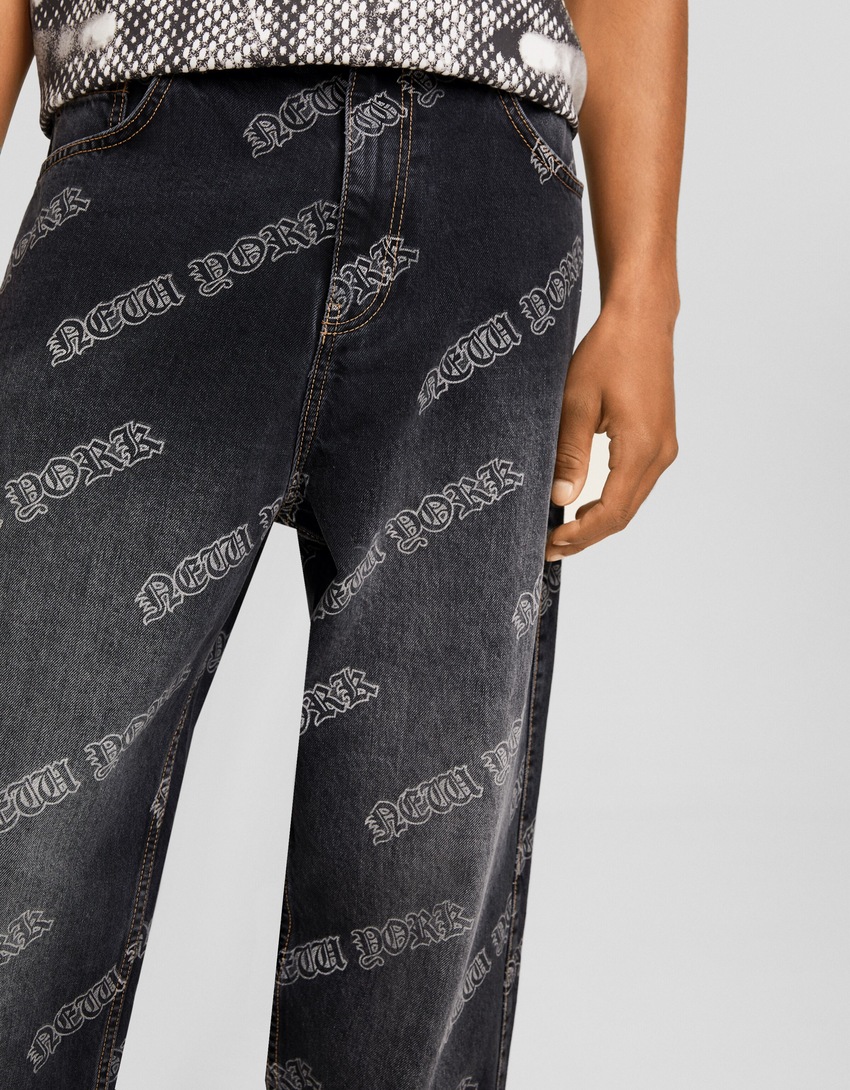 calças jeans largas