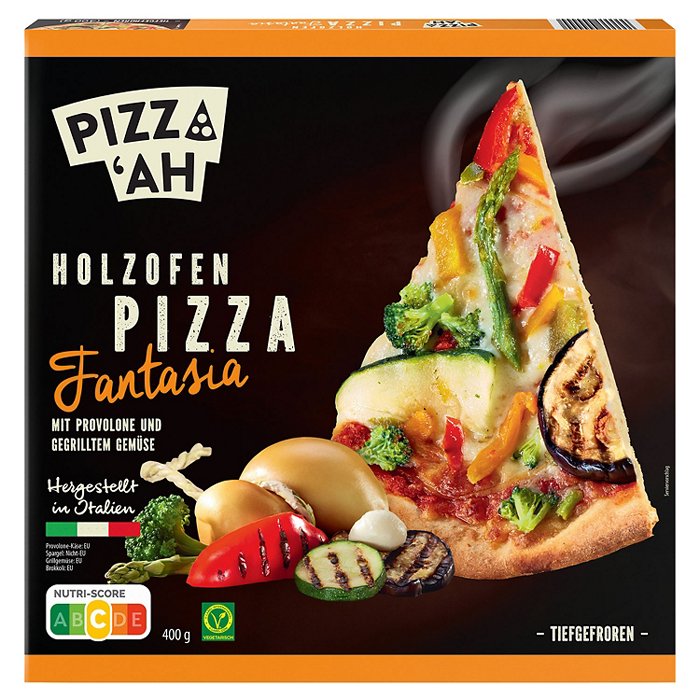 PIZZ‘AH Holzofen Pizza 400 g, Fantasia