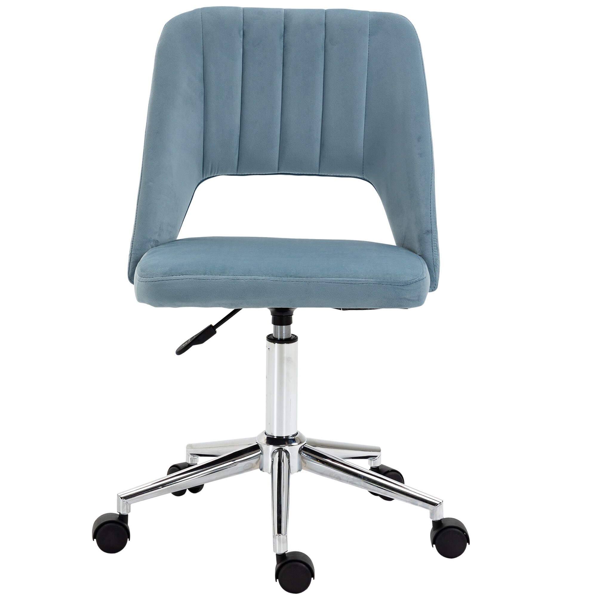Vinsetto Bürostuhl moderner Stil, drehräder, High-End-Gaslift Blau 49 x 54 x 79-91 cm (BxTxH)
