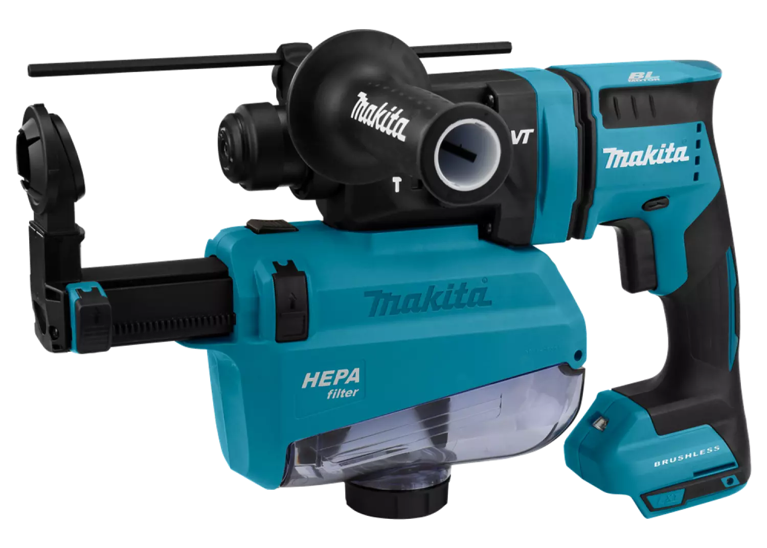 Makita DHR182ZWJU 18V Li-Ion accu SDS-plus combihamer body met stofafzuiging in Mbox - 1,7J - koolborstelloos