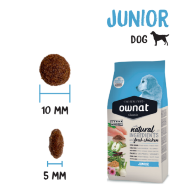 Croquettes Ownat Classic Junior pour chiot