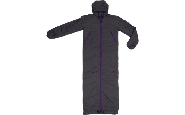 Bergstop Cozybag Comfort Multifunktionsschlafsack mit Ärmeln grau lila
