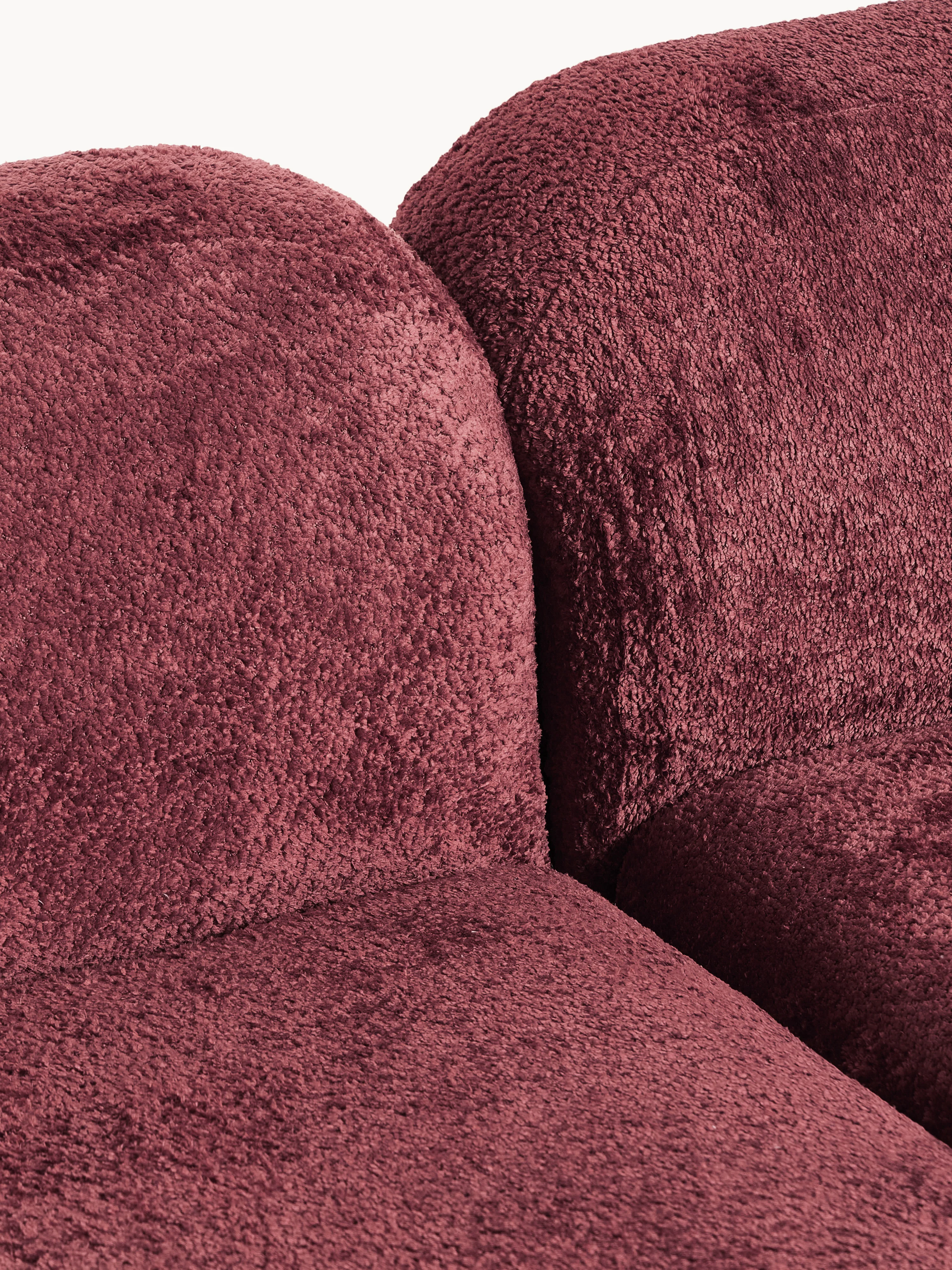 Modulaire teddy-bouclé hoekbank Wolke (3-zits)