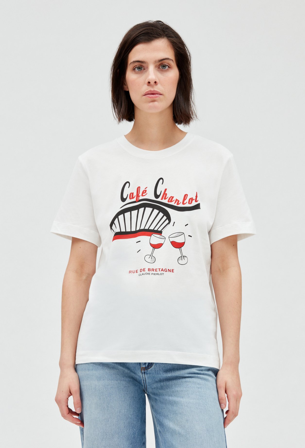 T-shirt Cafe Charlot ecru