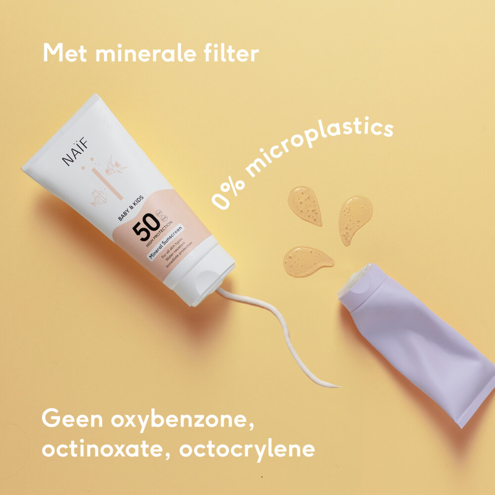 Naif Minerale Zonnebrand Spray Baby & Kids 0% parfum SPF 50100 ml