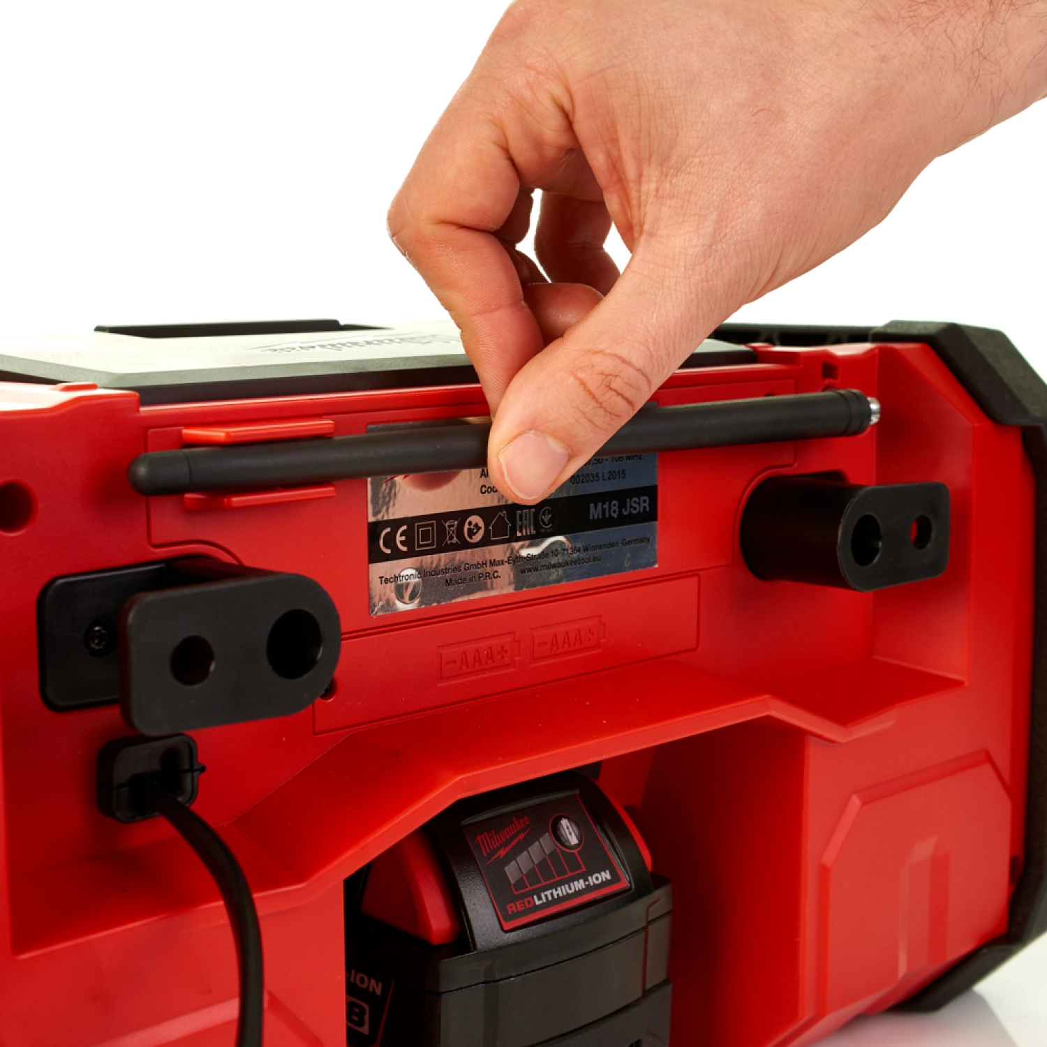 Milwaukee M18 JSR DAB -0 18V Li-Ion Accu bouwradio body - DAB  - werkt op netstroom & accu