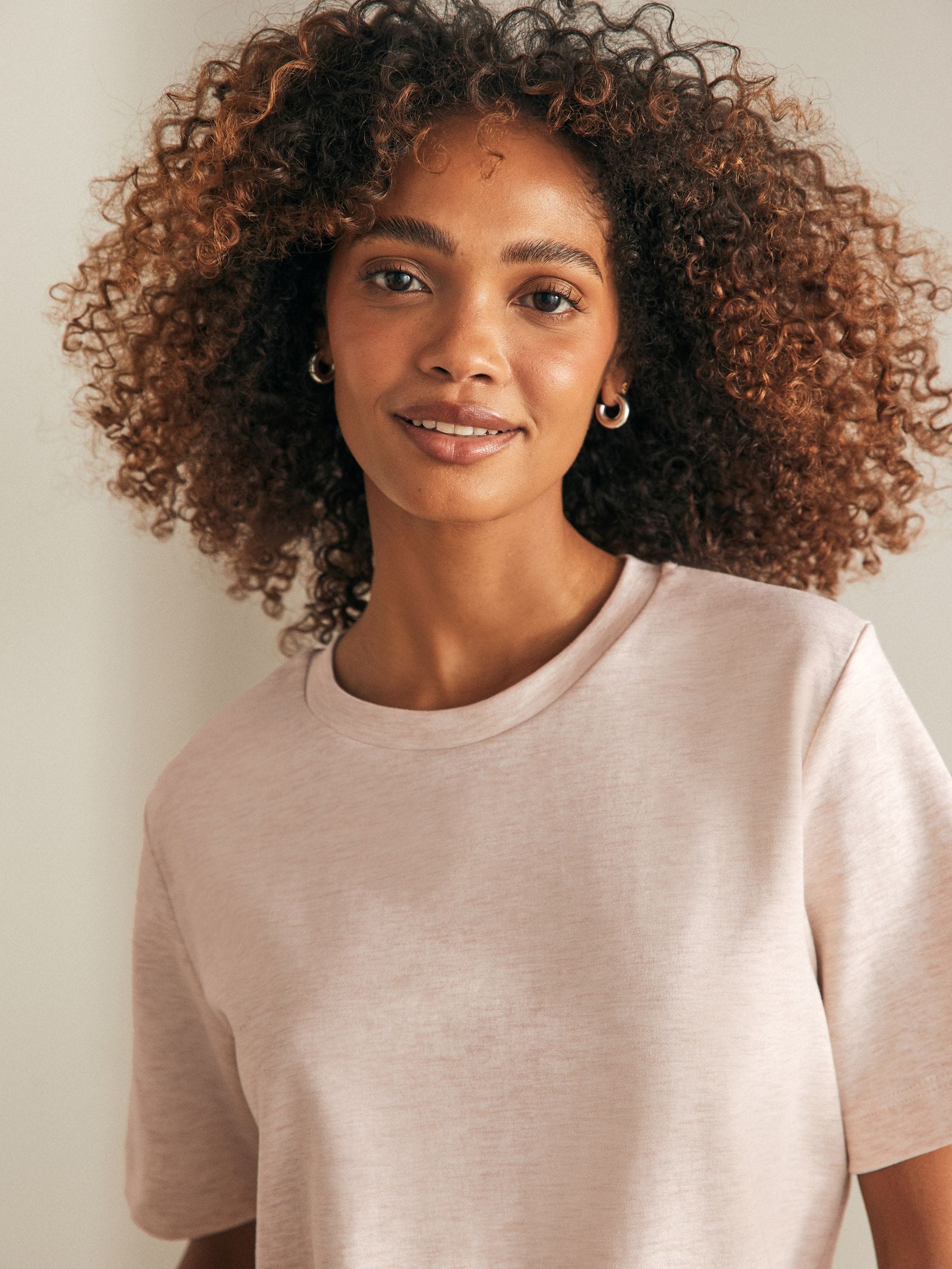 Zwart/wit/nude - Verpakking van 3 basic T-shirts van zware stof
