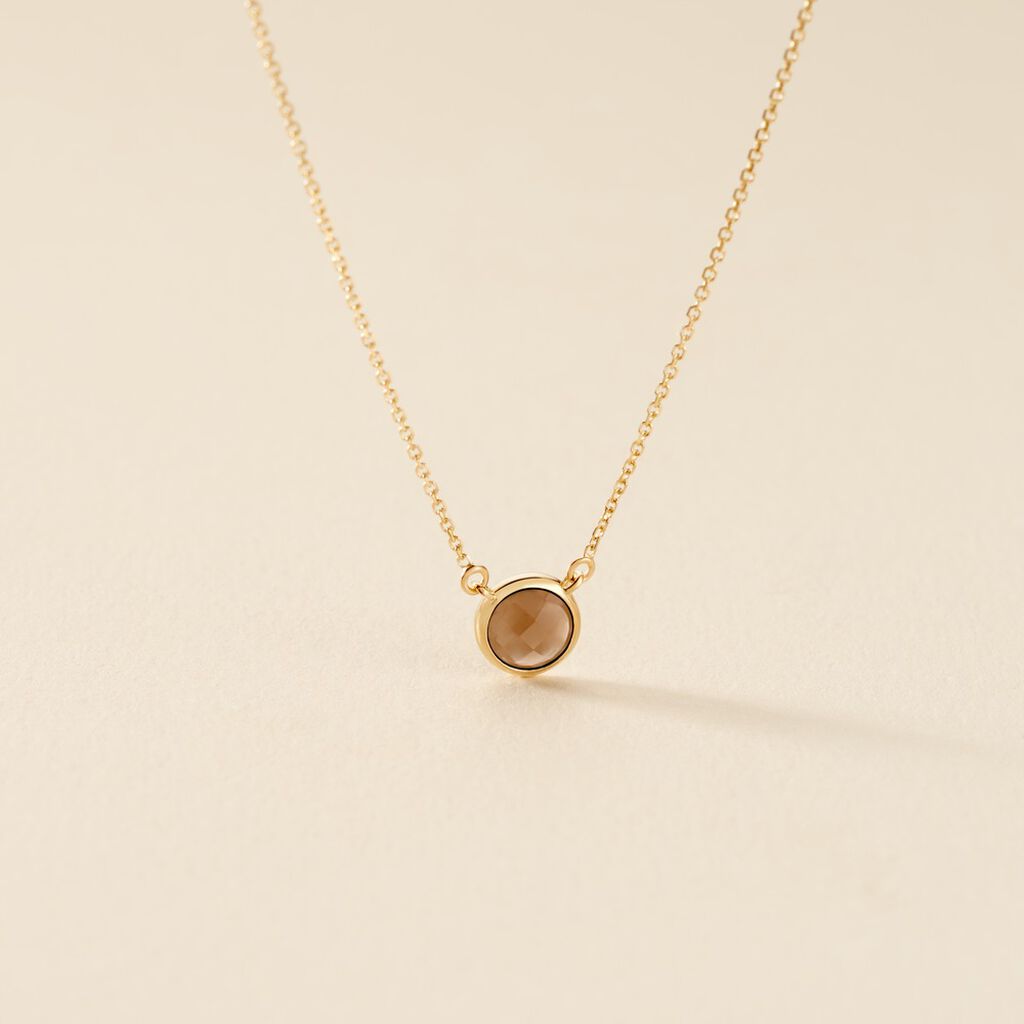 Collier Arenale Or Jaune Quartz