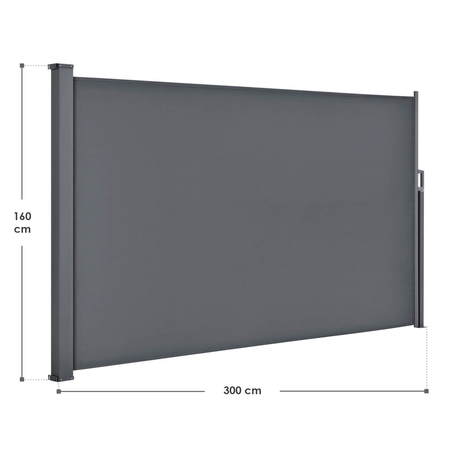 Dubai 300 x 160 grijs windscherm