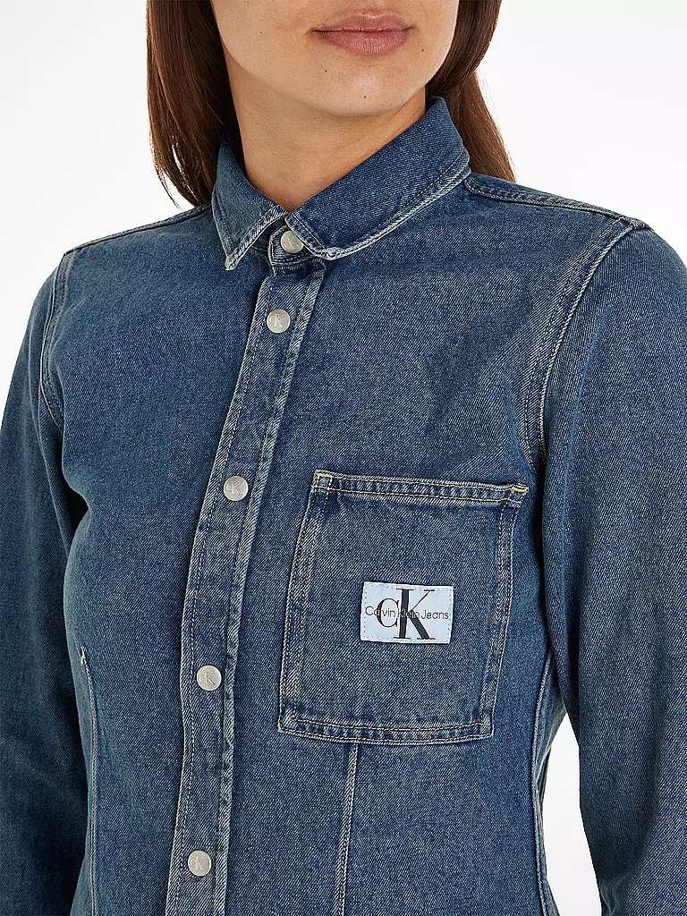 CALVIN KLEIN JEANS Jeansbluse blau