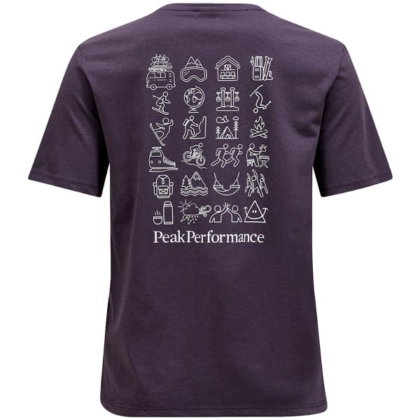 T-shirt randonnée PEAK PERFORMANCE W EXPLORE GRAPHIC TEE MYSTIC PURPLE
