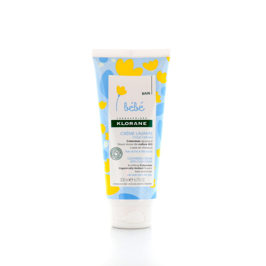 Crème lavante bébé au Cold Cream Klorane