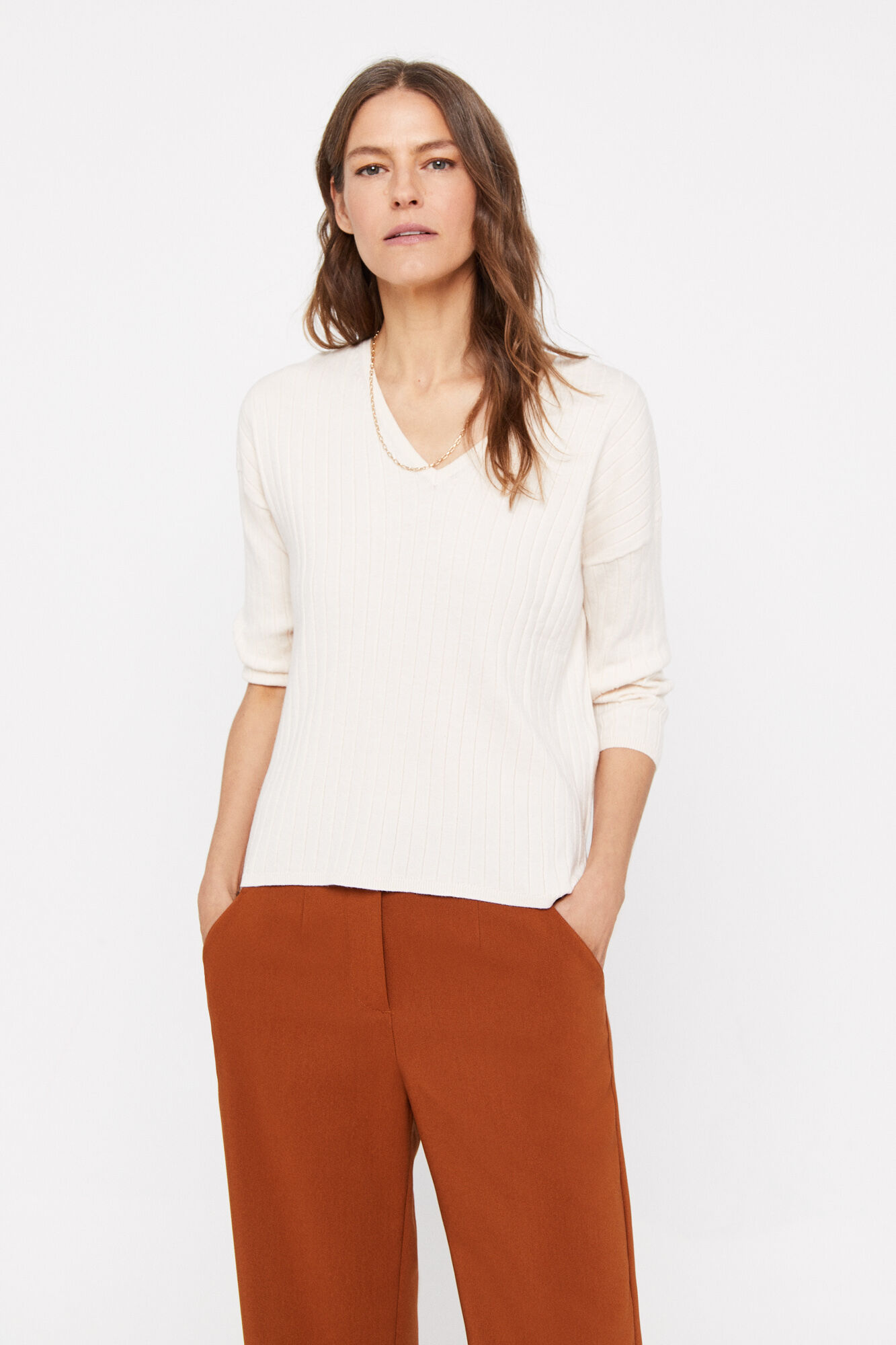 Camisa de viscose Ecovero - Marfim