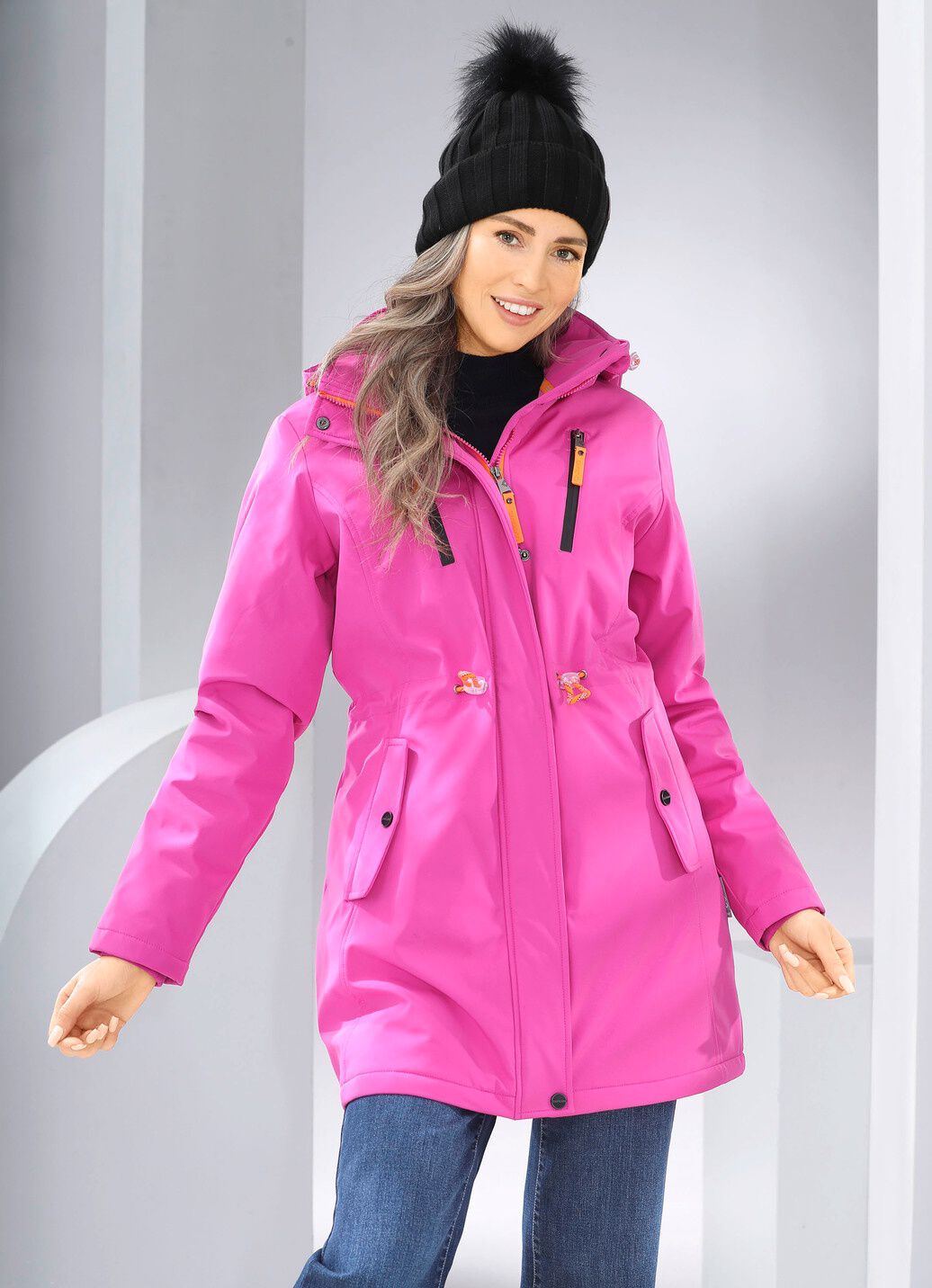 Longjacke aus Softshell