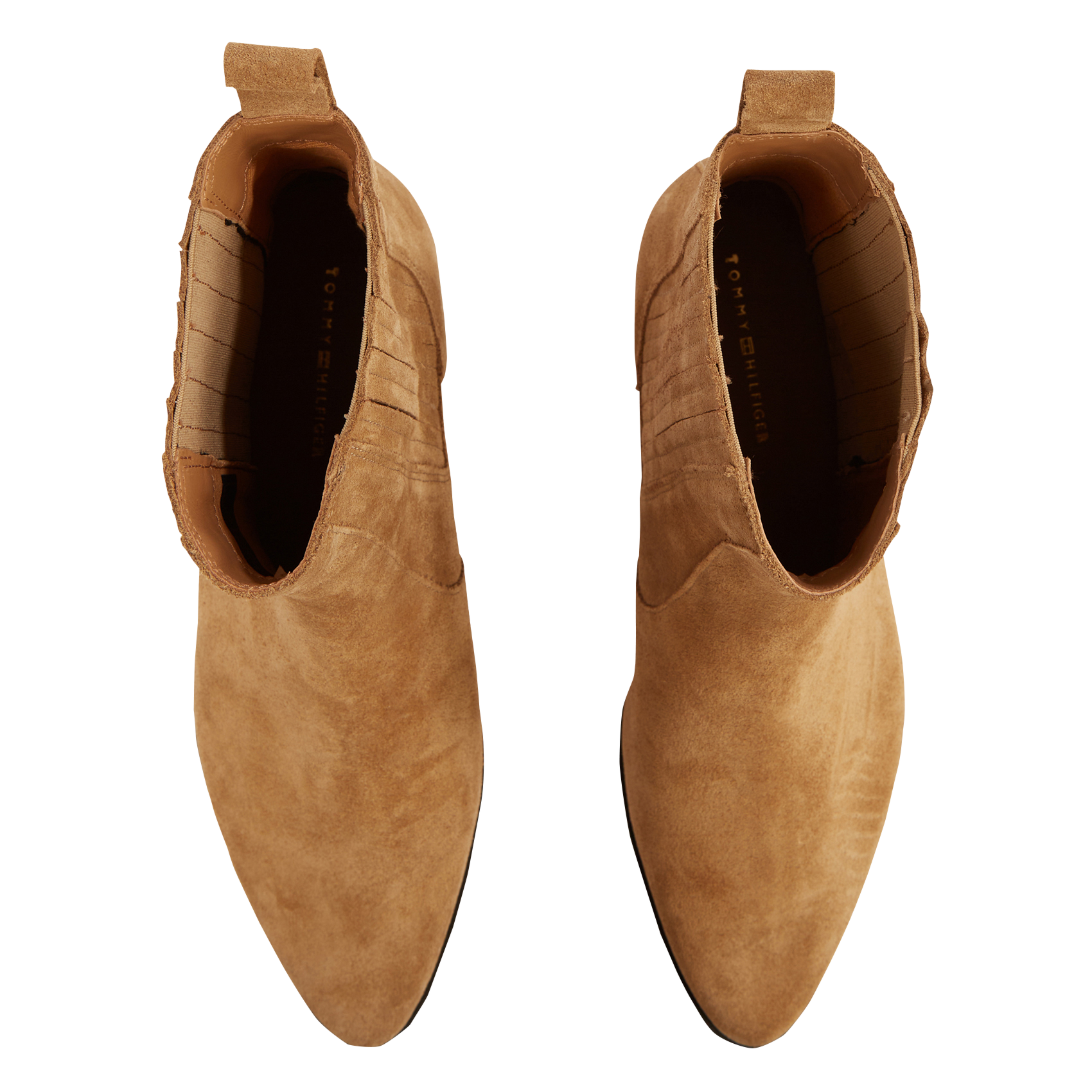 Bottines en cuir velours | Kaki