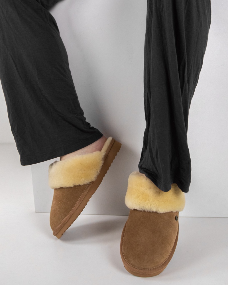Warmbat Australia Flurry Pantoffels  - cognac