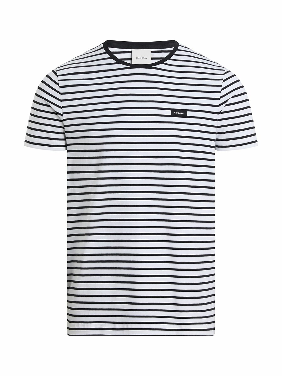 CALVIN KLEIN<br>Camiseta com gola redonda e mangas curtas