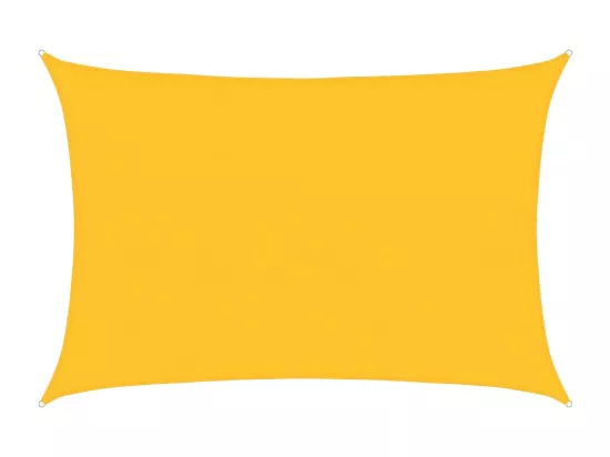 Voile d'ombrage 160 g/m² rectangulaire jaune 5x7 m PEHD