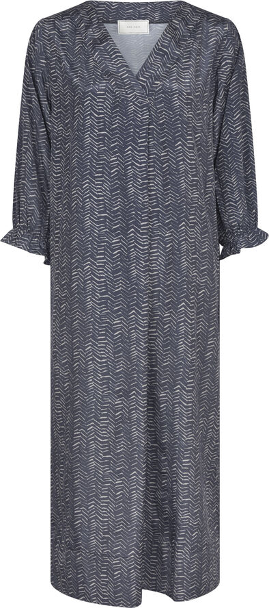 Neo Noir Palace Zigzag Duo Dress Midnight blue
