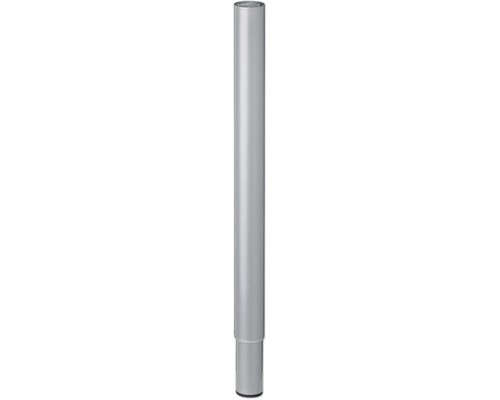 Tarrox verstelbare tafelpoot 60-90 cm Ø50 mm, zilver