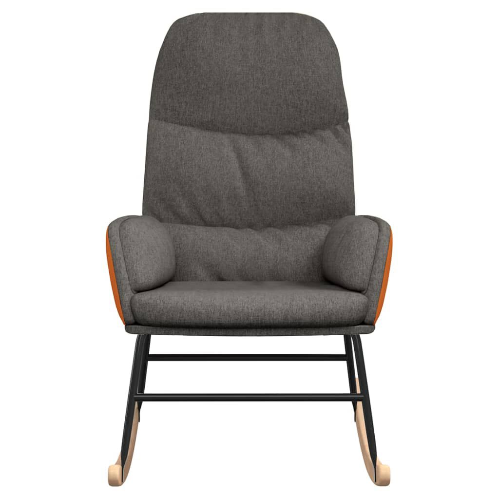 vidaXL Schommelstoel, Donkergrijs, Bekleed met Stof