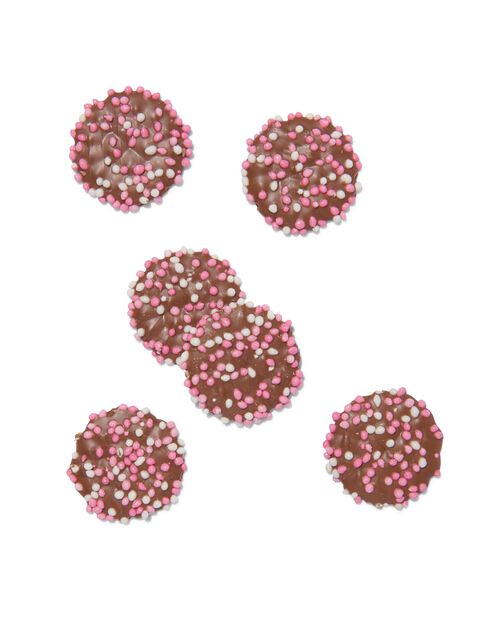 décoration pour gâteau - pastilles en chocolat - fête bébé rose