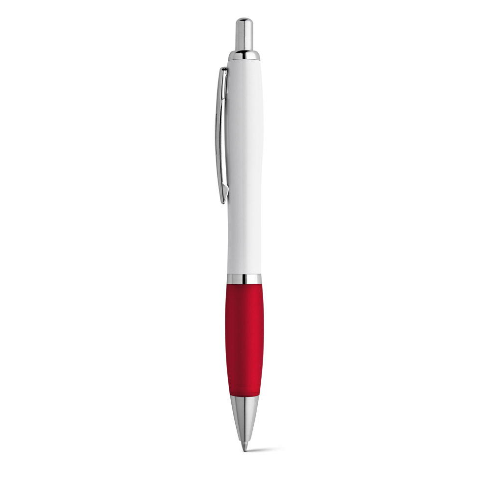 hi!dea 81132 - Stylo à bille en ABS blanc avec clip en métal