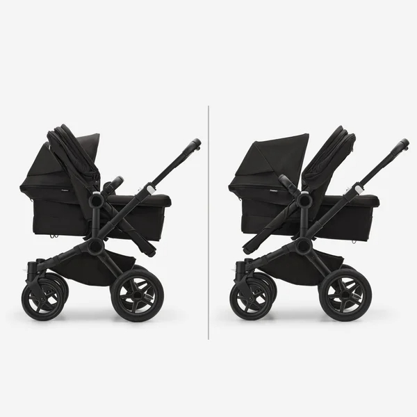 Carrinho de Bebê Duplo Bugaboo Donkey 5 2 em 1 Preto/Taupe Deserto, Taupe Deserto