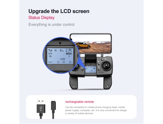 YONIS - Drone autonome double caméra 8k anti-collision gps commande...
