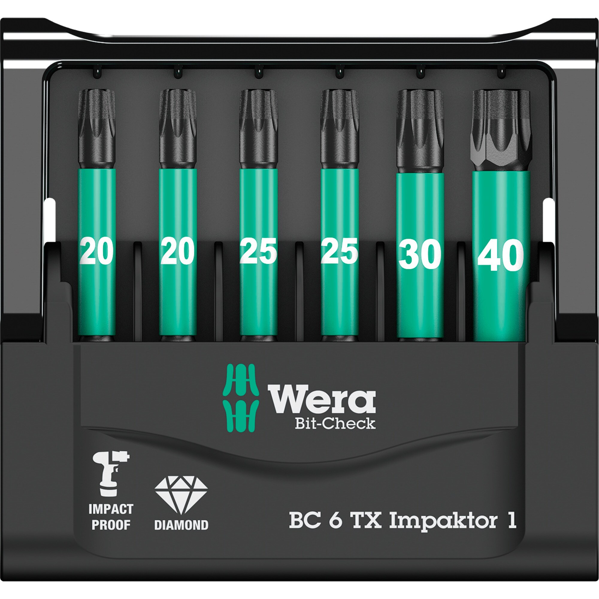 Wera Bit-Satz Bit-Check 6 TX Impaktor 1, 1/4