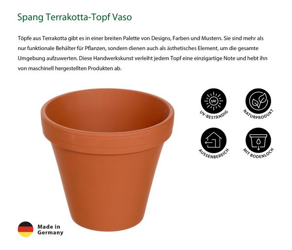Spang Terrakotta-Topf Vaso, rund