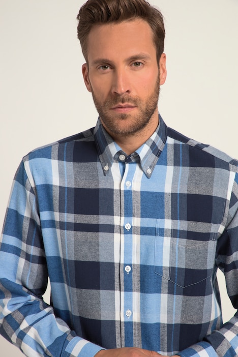 JAY-PI Trekking-Karohemd, Outdoor, Langarm, Buttondown-Kragen, Modern Fit