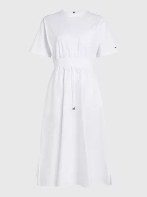 Vestido Curve Drawstring Popeline Fit And Evasê