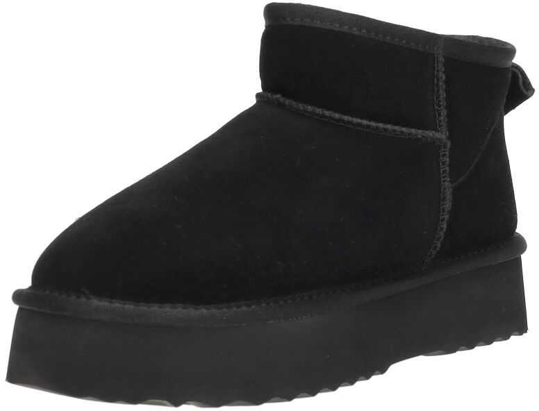 Shoecolate Enkellaarsjes Plat zwart