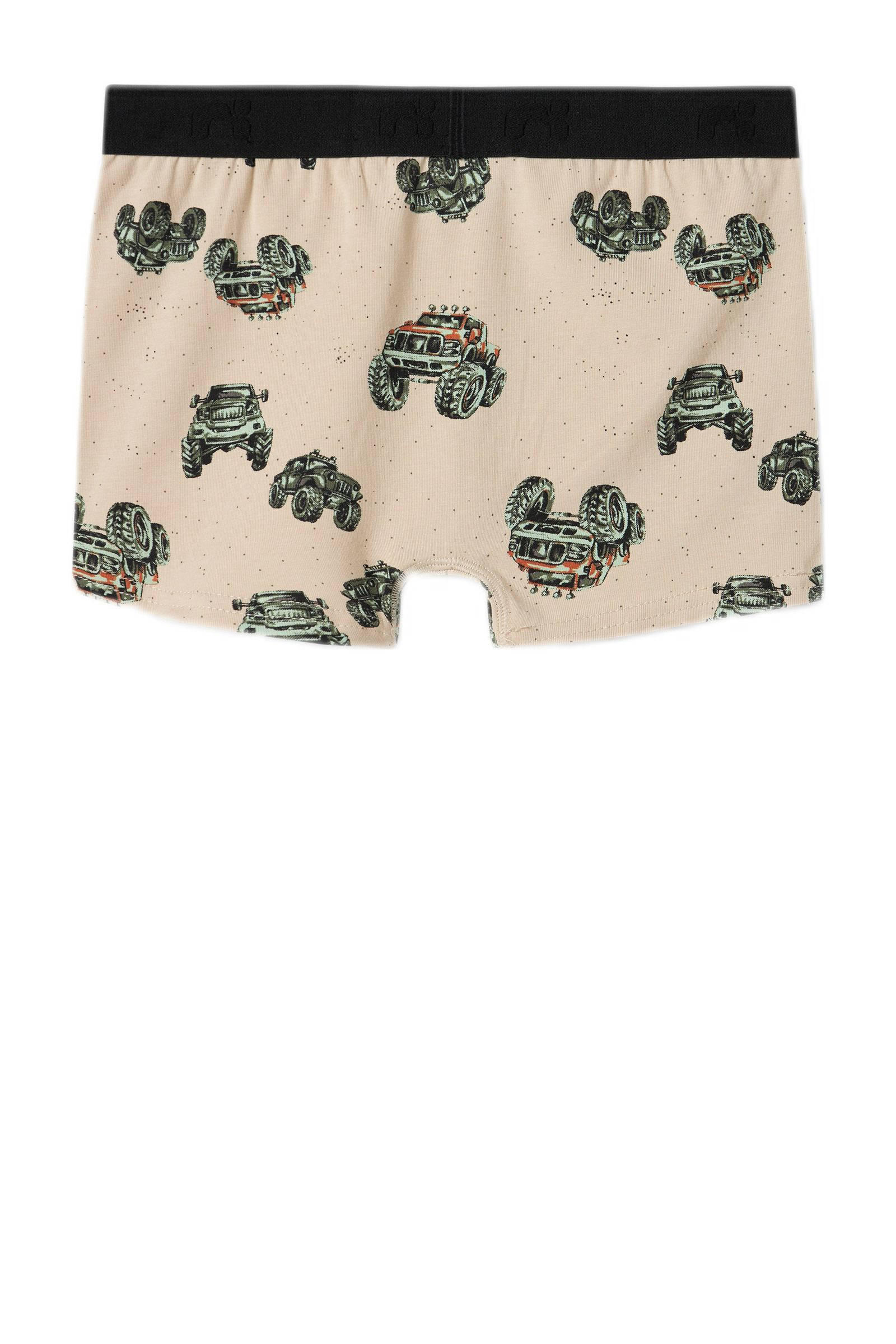 NAME IT boxer NKMBOXER  - set van 3 beige/groen/zwart