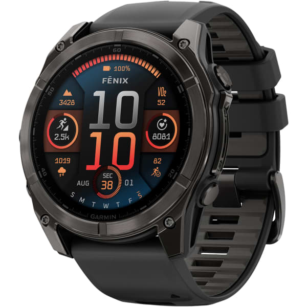 Montre cardio GPS GARMIN FENIX 8 AMOLED 51MM SAPPHIRE TITANE TITANE CARBON GREY