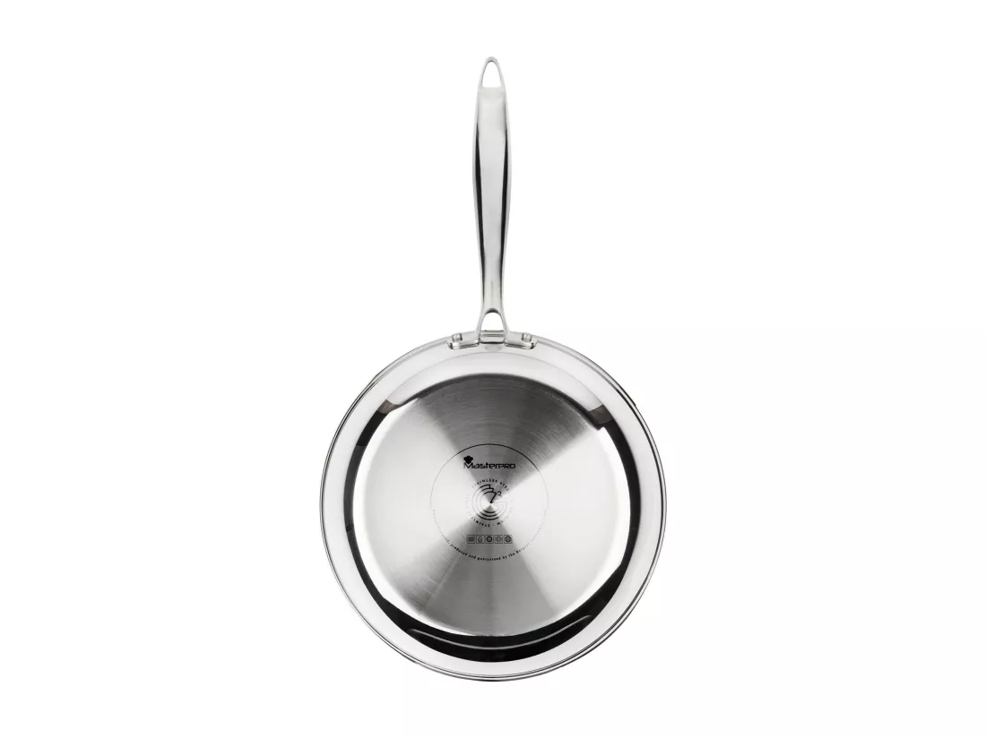 Poêle inox antiadhésive ARGENT Ø24x5cm de MasterPRO