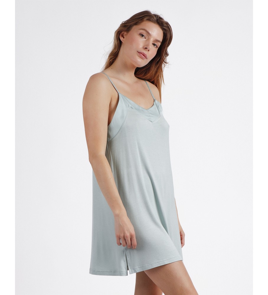 Camisola verde com faixas de cetim Admas