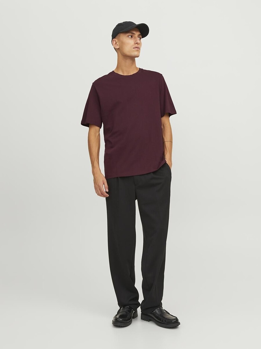 JACK & JONES<br>Camiseta de gola redonda em algodão orgânico
