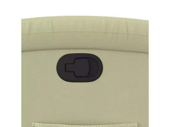Fauteuil inclinable crème cuir véritable