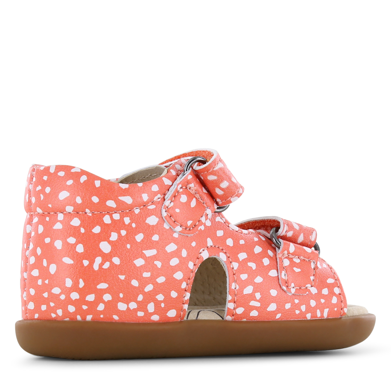Shoesme koraalkleur sandaaltje met dots Microfiber leer | Sale