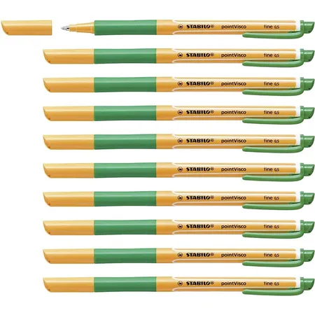 Tintenroller - STABILO pointVisco - 10er Pack - grün