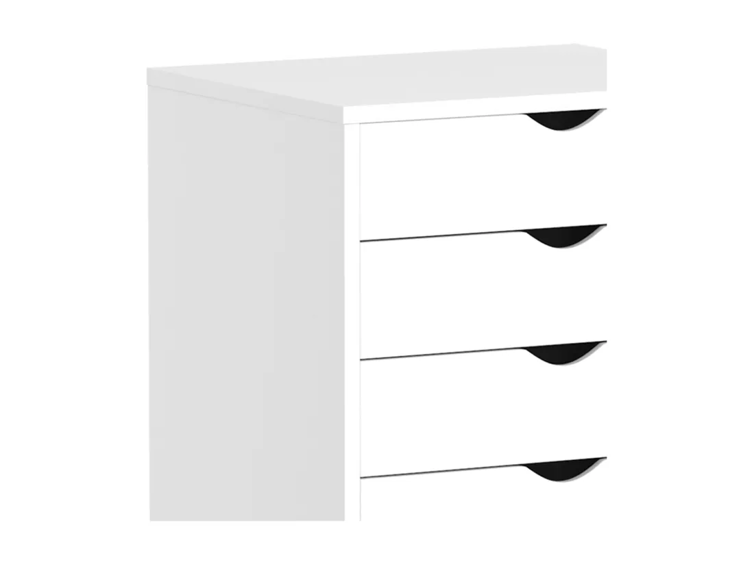 YITAHOME Armoire Mobile à 5 Tiroirs en Bois pour Documents A4, Format Lettre, Armoire de Classement Verticale Portable, Blanc