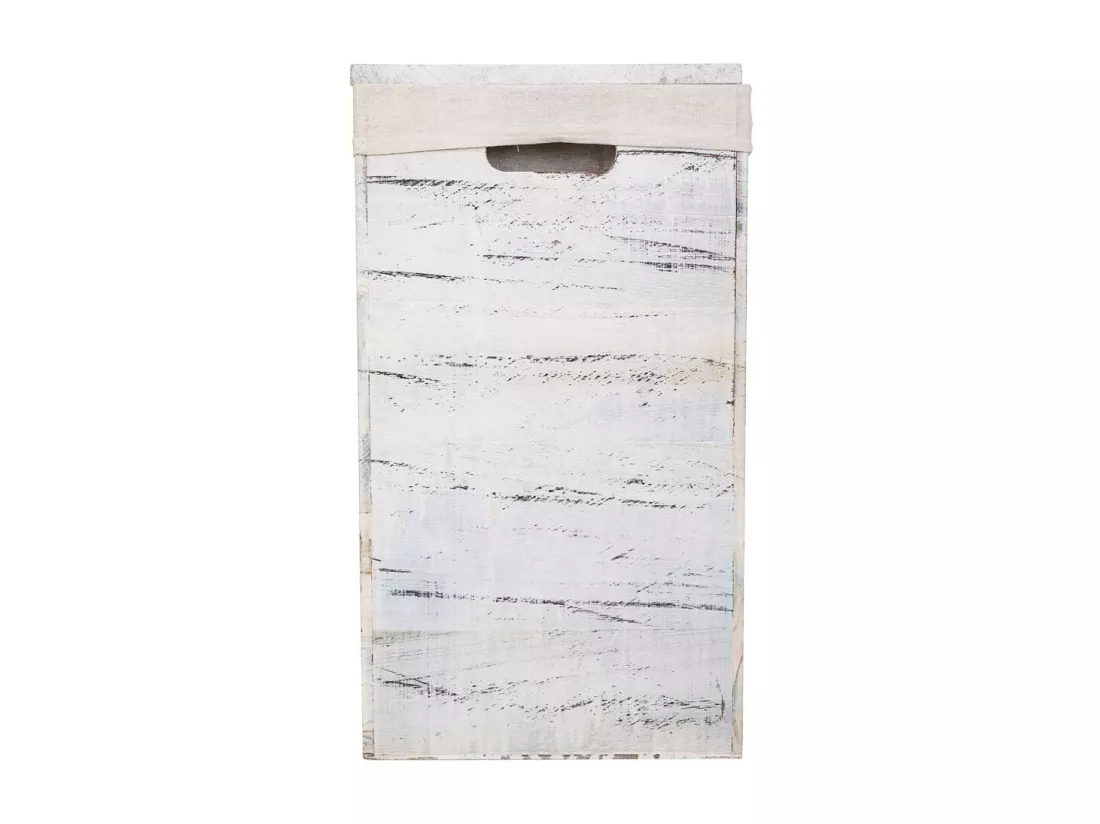 Ensemble de 2 paniers à linge en bois 40x30x54-34x26x47