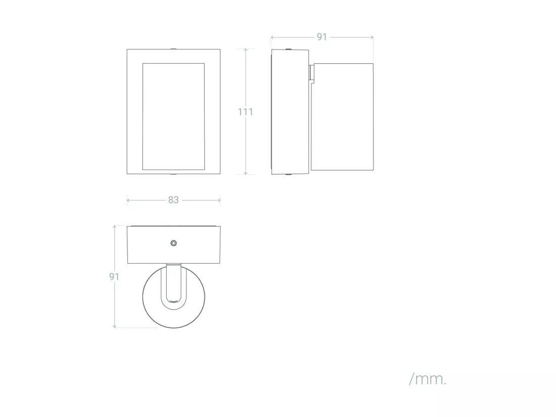 Applique Murale Extérieure LED 10W Aluminium CCT Sélectionnable Kuriya Rouille