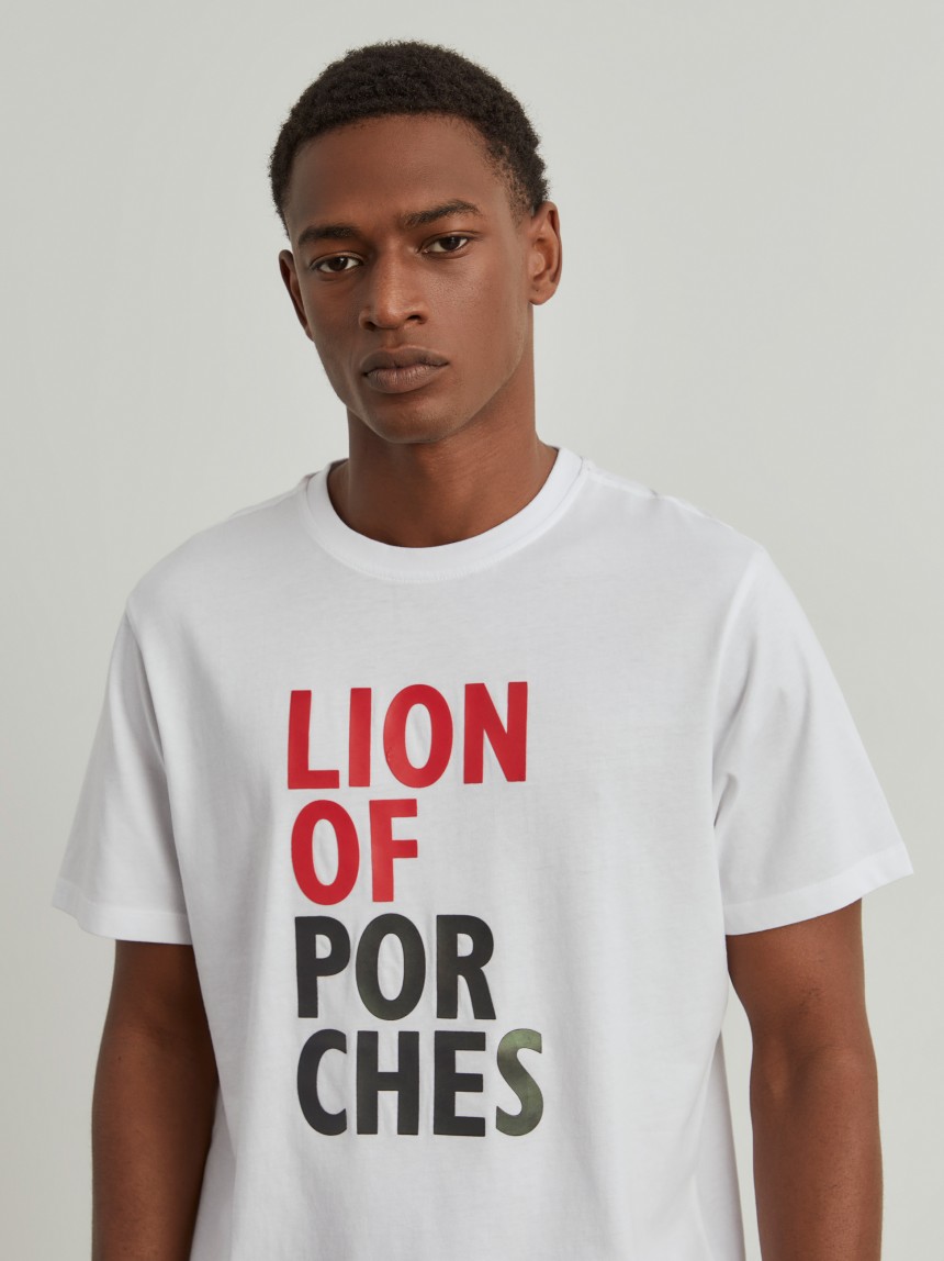 T-shirt de algodão com estampado