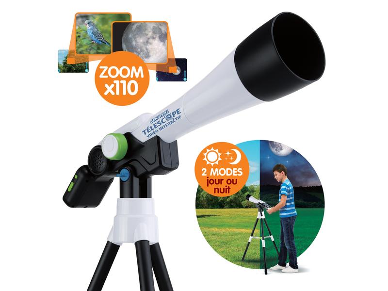 Vtech Genius XL Téléscope Vidéo interactif -FR- Digitales Teleskop auf Stativ inklusive NASA-Inhalten und Sammelkarten