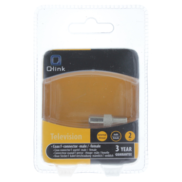Q-Link coax adapter 1MA/FCON 1FEM/FCON buitendraad