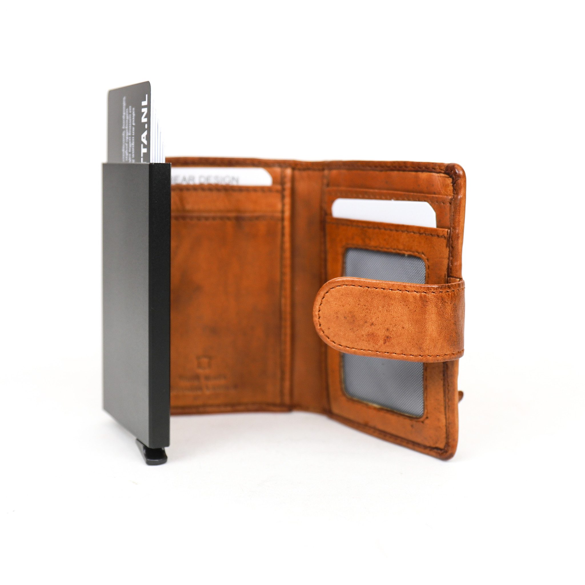 Bear Design Cow Lavato Wallet Cardprotector Bobby RFID Cognac CL15689